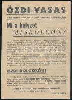 1956 Az Ózdi Vasas c. lap forradalmi különkiadása, (4) p.