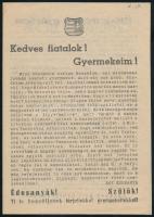1956 Az Ózdi Vasas c. lap forradalmi különkiadása, (4) p