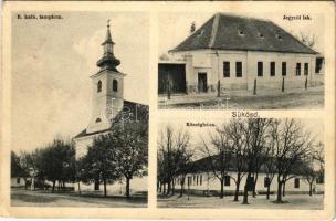 1928 Sükösd (Pest megye), Római katolikus templom, Jegyzői lak, Községháza (fa)