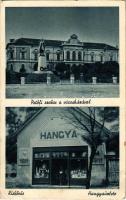 1944 Kiskőrös, Petőfi szobor, Városháza, Hangya szövetkezet üzlete és saját kiadása (EB)