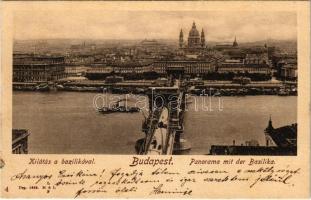 Budapest, Lánchíd, kilátás a Bazilikával (EK)