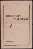 cca 1930 Rokkant panasza. Irredenta történelmi vers. 4 p