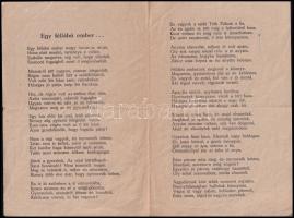 cca 1930 Rokkant panasza. Irredenta történelmi vers. 4 p