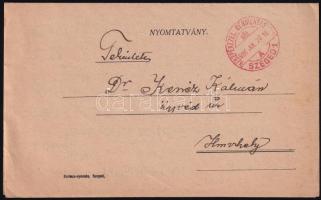 1926 Szeged Nemzetközi Magyánnyomozó Iroda reklám nyomtatvány