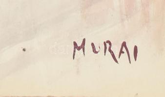 Murai jelzéssel: Festőiskola. Akvarell, papír. 30x42,5 cm