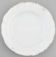 cca 1910-1930 MZ Austria fehér porcelán kínálótál, kis kopottsággal, jelzéssel, d: 30 cm