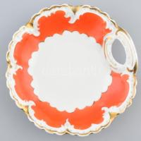 Oscar Schlegelmilch porcelán kínálótál, jelzett, kopásnyomokkal, d: 16 cm