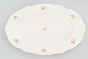 Bavaria virágmintás pecsenyés kínáló, matricás mintával, jelzés nélkül, hibátlan, 38,5x25 cm