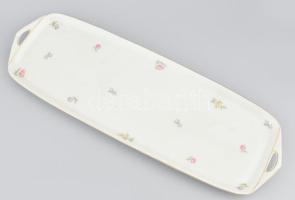 KPM Royal Ivory virágmintás szendvicskínáló tál, hibátlan, jelzéssel, h: 46,5 cm