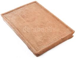 Kályhacsempe, antik. VJ jelzéssel. Kis kopással 21x30 cm