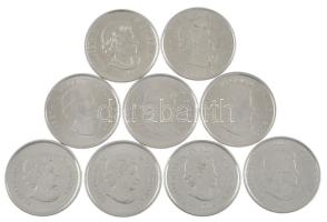 Kanada 2006-2017. 25c (9xklf) multicolor emlékérmék T:AU
Canada 2006-2017. 25 Cents (9xdiff) multic...