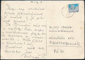 Mácsai István (1922- 2005): Piliscsabai kert, 1978. Ceruza, papír, jelzett, hátoldalán Mácsai István...