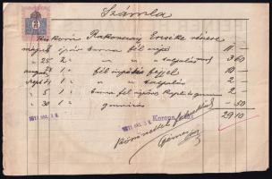 1941 Hódmezővásárhely cipőbolt grafikus számla