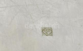 Szecessziós, pohárkészlet, ezüstözött, jelzett tálcán: WMF (WURTTEMBERGISCHE METALLWARENFABRIK). Ezü...