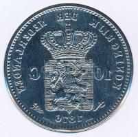 Hollandia 1876. 10G mintájára készült fém lemezérem (80mm) T:AU
Netherlands 1876. 10 Gulden pattern...