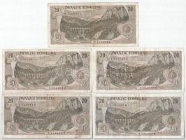 Ausztria 1967. 20Sch (5db) T:F
Austria 1967. 20 Schilling (5pcs) C:F