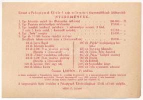 Budapest 1960. "A Pedagógusok Eötvös-alapja Szilveszteri Sorsjegye" 4Ft értékben T:XF