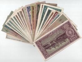 29db-os vegyes Pengő bankjegytétel T:vegyes, közte szép papír