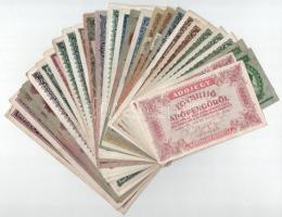 29db-os vegyes Pengő bankjegytétel T:vegyes, közte szép papír