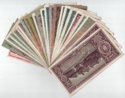 29db-os vegyes Pengő bankjegytétel T:vegyes, közte szép papír