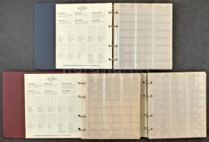 "Numis" műbőr gyűrűs érmetartó albumok (3db) egyenként 9db berakólappal, albumonként 294db...