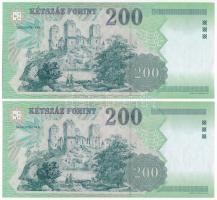 2005. 200Ft (2db) sorszámkövető T:XF