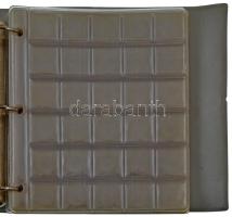 "Münz-album" vöröses barna műbőr gyűrűs album 10db berakólappal, összesen 208 férőhellyel,...