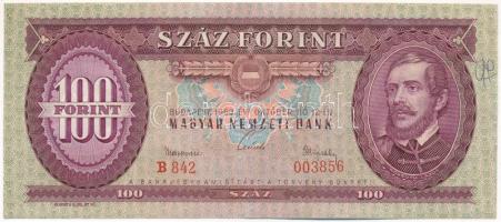 1962. 100Ft "B 842 003856" T:F szép papír Adamo F31