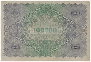 Ausztria 1922. 100.000K T:VG
Austria 1922. 100.000 Kronen C:VG 
Krause 81.