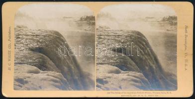 1901 USA, Niagara vízesés, vintage sztereó fotográfia, feliratozva, 8,5x17,5 cm