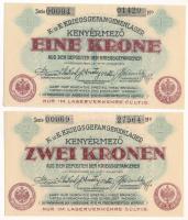 Kenyérmező / Hadifogolytábor 1916. január 15. 1K + 2K arab sorozat- és sorszámmal T:AU