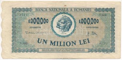 Románia 1947. 1.000.000L "L 0039 0111" T:F Romania 1947. 1.000.000 Lei "L 0039 0111" C:F