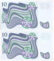 Svédország 1989. 10K (2x) sorszámkövetők "A 009003 - A 009004" T:AU
Sweden 1989. 10 Krono...