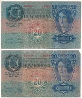 1913. 20K fekete "ROMANIA TIMBRU SPECIAL" felülbélyegzéssel (2x) T:F Adamo K17