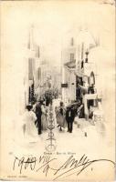 1903 Ouahran, Oran; Rue de Génes / street view, shops, folklore (fl)