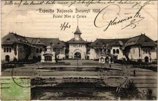 1908 Bucharest, Bucuresti; Expositia Nationala, Palatul Mine si Cariere / expo, mine palace, TCV card