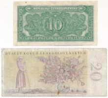 Csehszlovákia 1949. 20K + 1950. 10K T:F folt
Czechoslovakia 1949. 20 Korun + 1950. 10 Korun C:F spo...