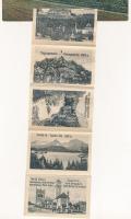 Tátra, Magas-Tátra, Vysoké Tatry; A Magas-Tátra Poprád felől tekintve, leporellólap 10 képpel / lepo...