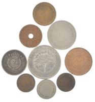 Holland-India / Jordánia 1880-1978. 9db klf fémpénz T:XF-F Netherlands Indies / Jordan 1880-1978. 9pcs of diff coins C:XF-F