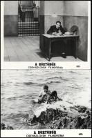 cca 1971 ,,A börtönőr" című csehszlovák filmdráma jelenetei és szereplői, 7 db vintage produkciós filmfotó ezüst zselatinos fotópapíron, a használatból eredő (esetleges) kisebb hibákkal, 18x24 cm