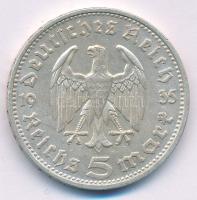 Német Harmadik Birodalom 1935D 5M Ag "Paul von Hindenburg" T:XF 
German Third Reich 1935D...