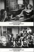 cca 1964 ,,A boszorkánymester" című NSZK misztikus bűnügyi film jelenetei és szereplői, 7 db vintage produkciós filmfotó ezüst zselatinos fotópapíron, a használatból eredő (esetleges) kisebb hibákkal, 18x24 cm