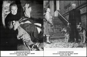 cca 1964 ,,A boszorkánymester" című NSZK misztikus bűnügyi film jelenetei és szereplői, 7 db vi...