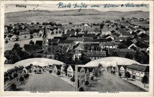 1937 Pilsting, Oberer Marktplatz, Unterer Markplatz / market place, general view