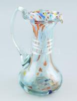 Murano üvegkancsó, jelzés nélkül, hibátlan, m: 21,5 cm