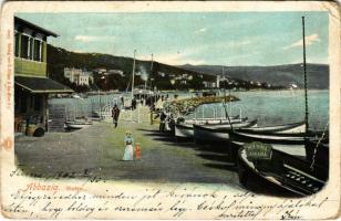 1902 Abbazia, Opatija; Hafen / harbor (worn corners)