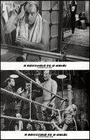 cca 1963 ,,A bokszoló és a halál" című csehszlovák film jelenetei és szereplői, 11 db vintage produkciós filmfotó ezüst zselatinos fotópapíron, a használatból eredő (esetleges) kisebb hibákkal, 18x24 cm