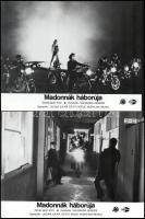 cca 1985 ,,Madonnák háborúja" című japán bűnügyi film jelenetei és szereplői, 7 db vintage prod...