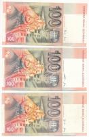 Szlovákia 1997-2004. 100K (3x) T:VF,F közte szép papír
Slovakia 1997-2004. 100 Korun (3x) C:VF,F fi...