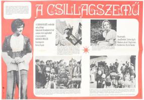 cca 1970 A Csillagszemű c. film mozi plakátja 67x45 cm Hajtva